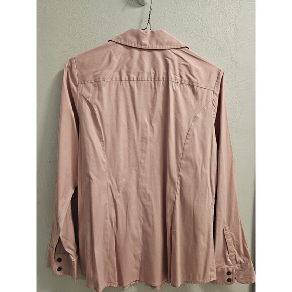 Express Women Essential Buttondown Work Business Casual Size L Pink EUC - Picture 4 of 8